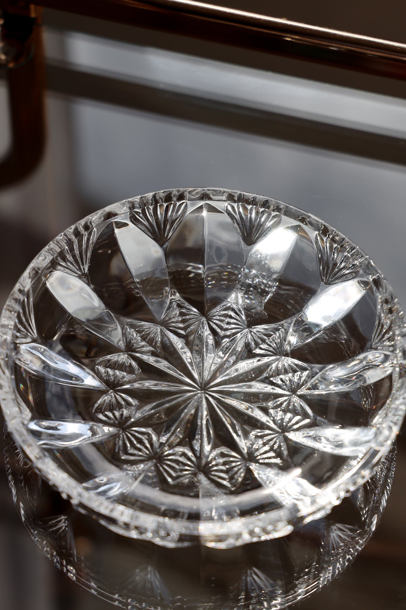 Aura Cut Glass Trinket Dish