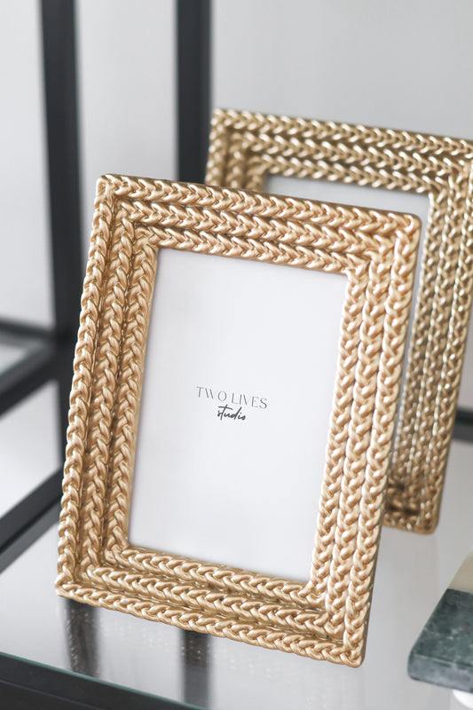 Braided Gold Frame – 4x6