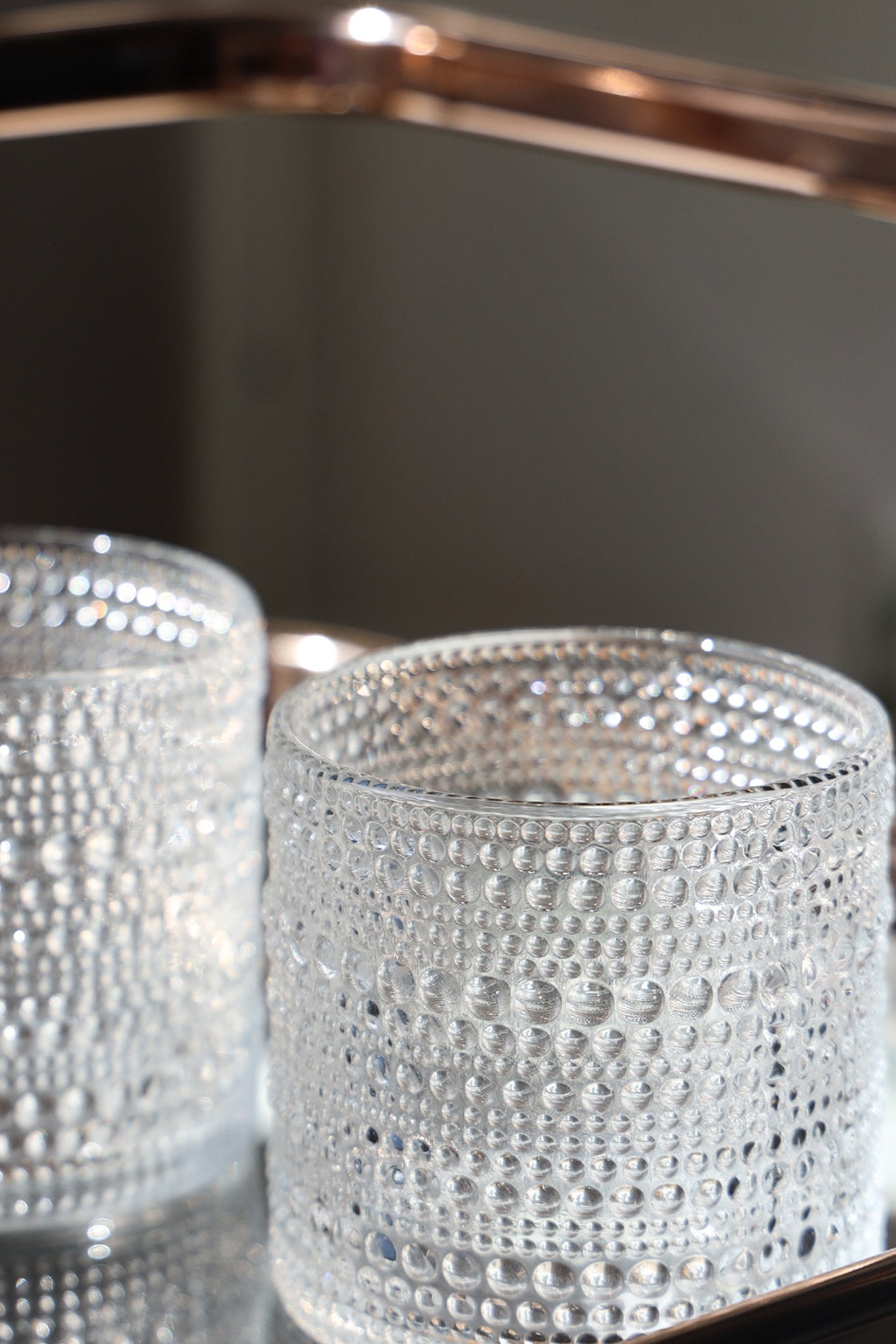 Clear Bubble Glass Tumblers