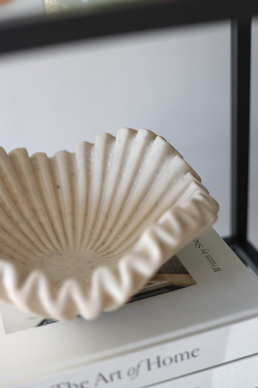 Scalloped Coastal Catchall Bowl
