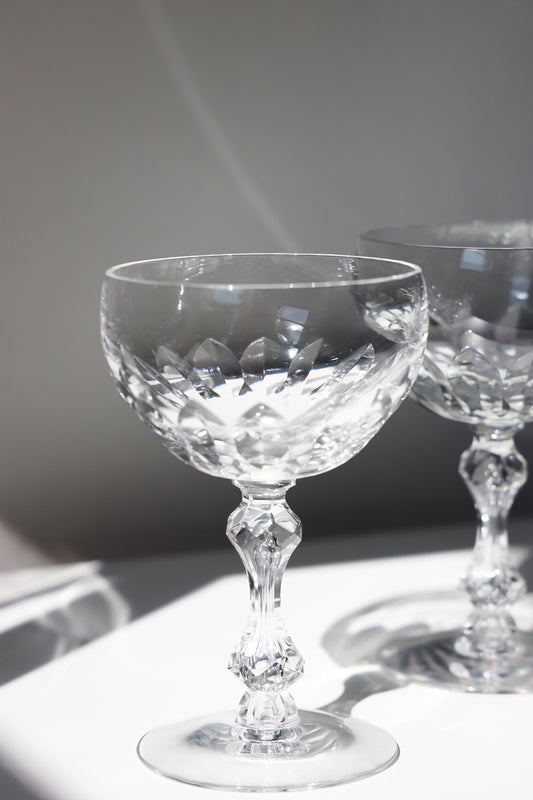 Tiffin-Franciscan Manchester Crystal Champagne Coupes — Set of 2