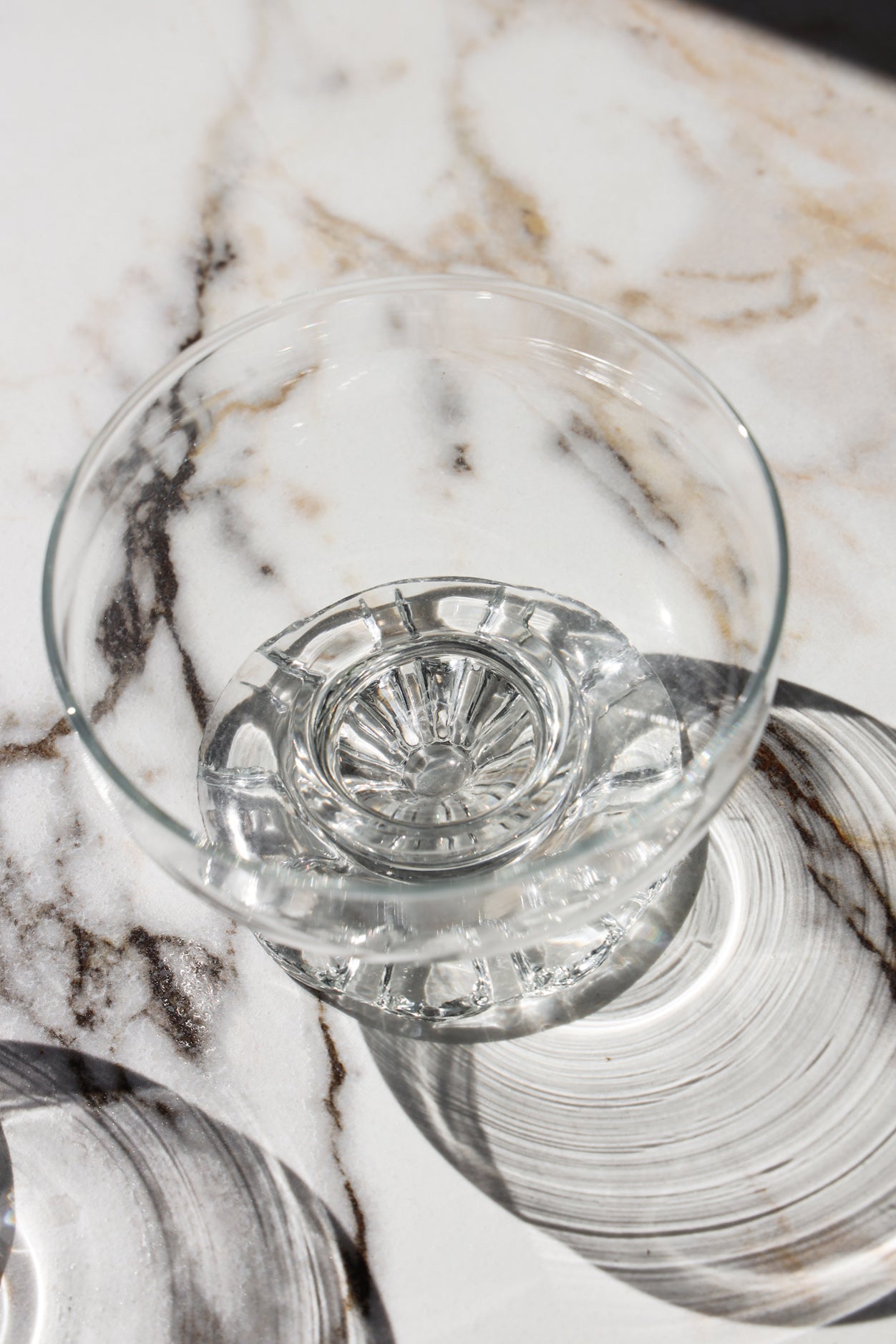 Vintage Footed Glass Dessert Coupe Bowls (Set of 2)