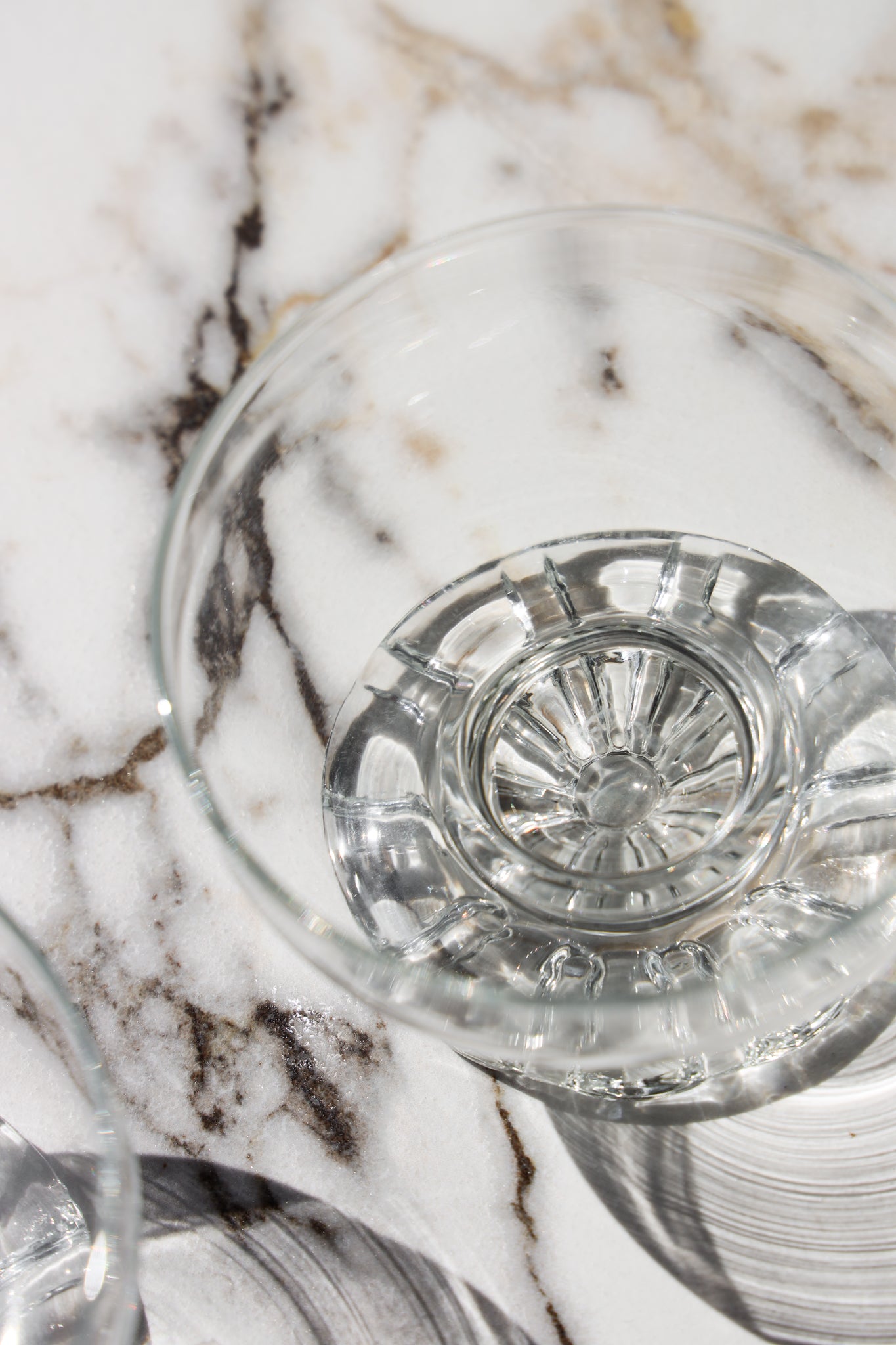 Vintage Footed Glass Dessert Coupe Bowls (Set of 2)