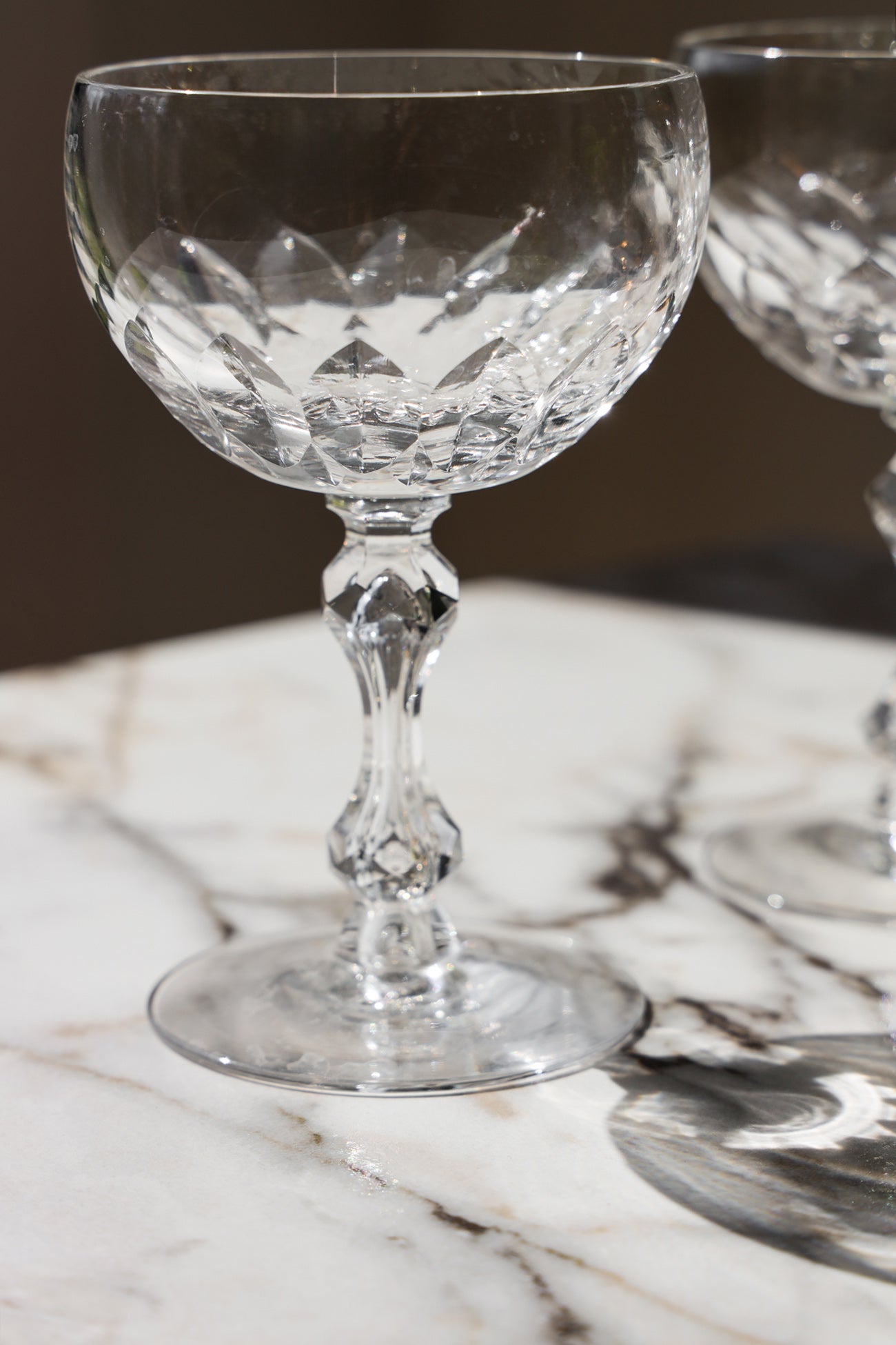 Tiffin-Franciscan Manchester Crystal Champagne Coupes — Set of 2