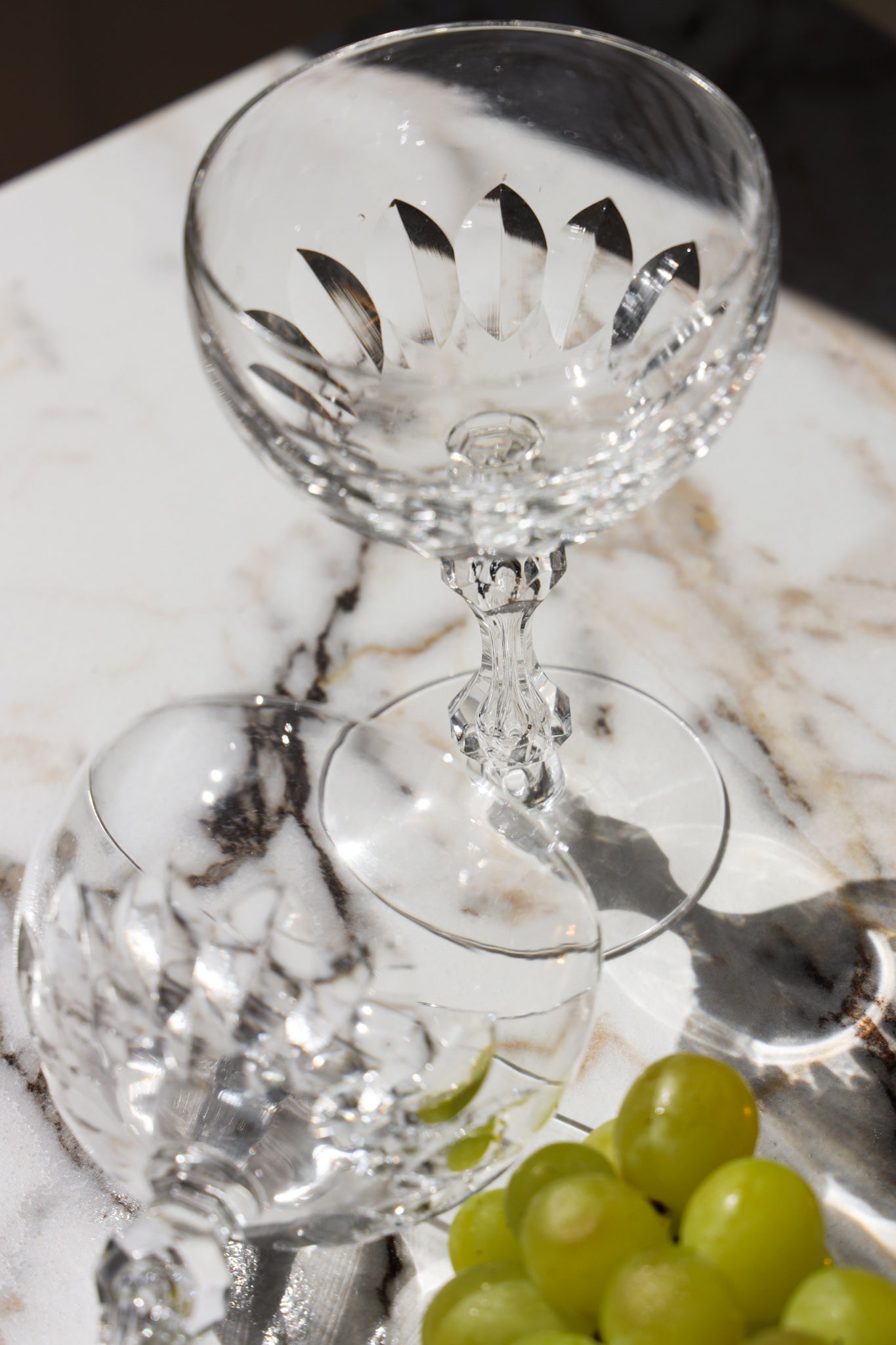 Tiffin-Franciscan Manchester Crystal Champagne Coupes — Set of 2