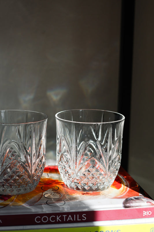 Vintage Old Fashioned Crystal Glasses
