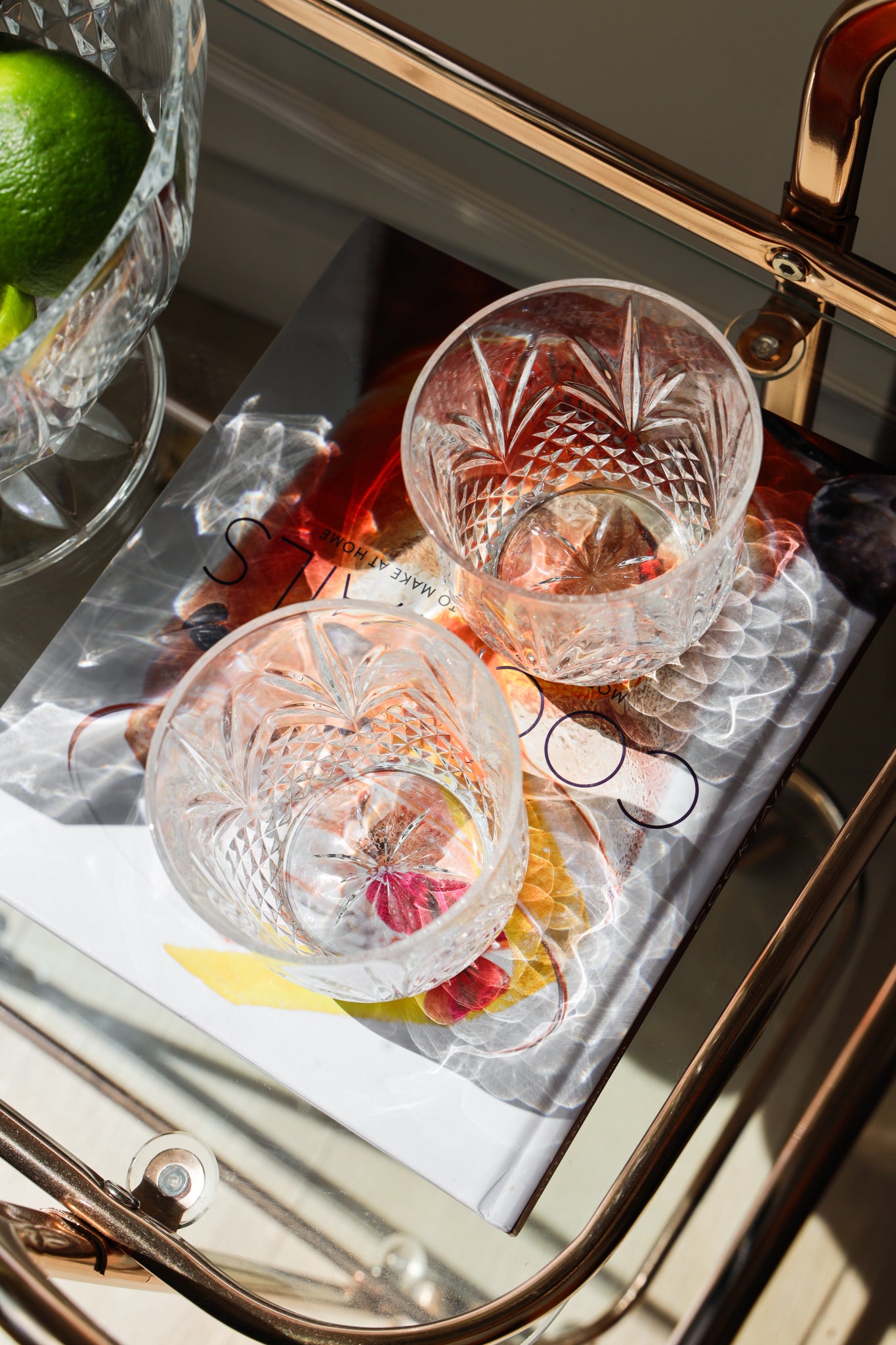 Vintage Old Fashioned Crystal Glasses
