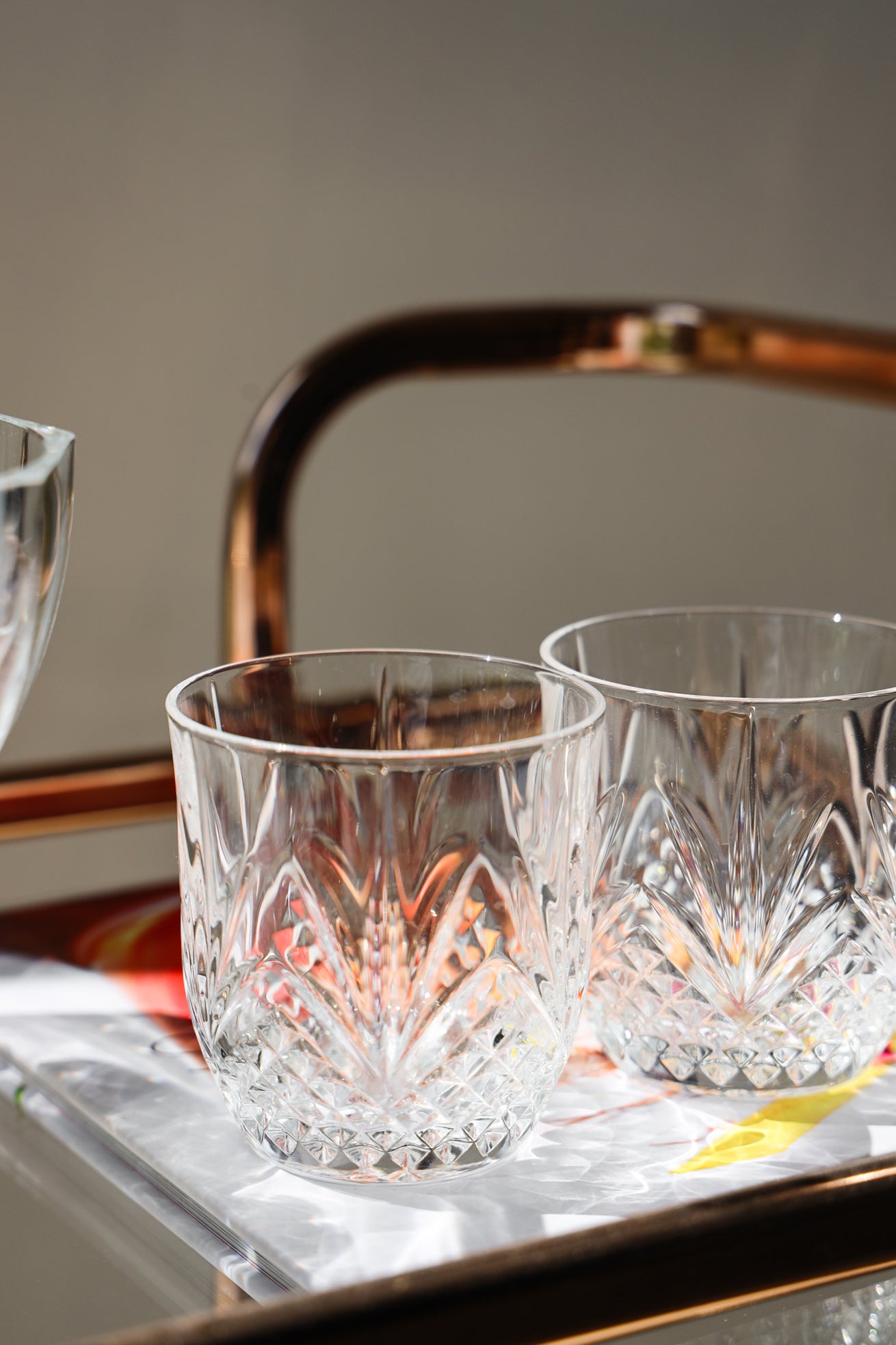 Vintage Old Fashioned Crystal Glasses