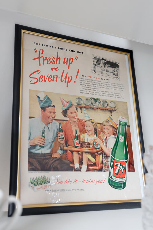 Vintage 1950 TIME Magazine 7UP Ad