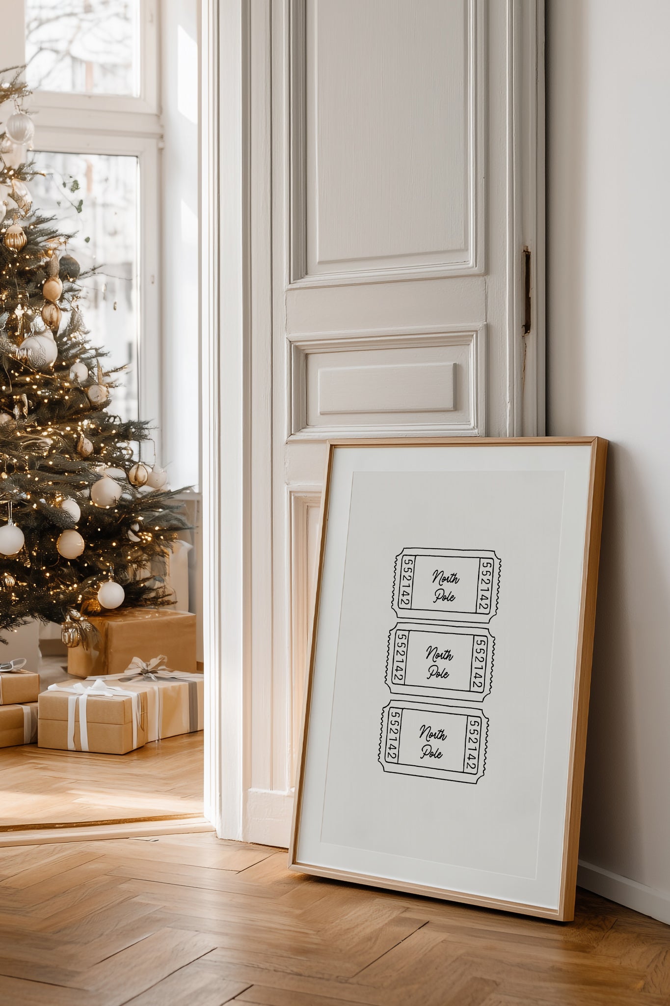 Ticket to North Pole - Digital Art Print