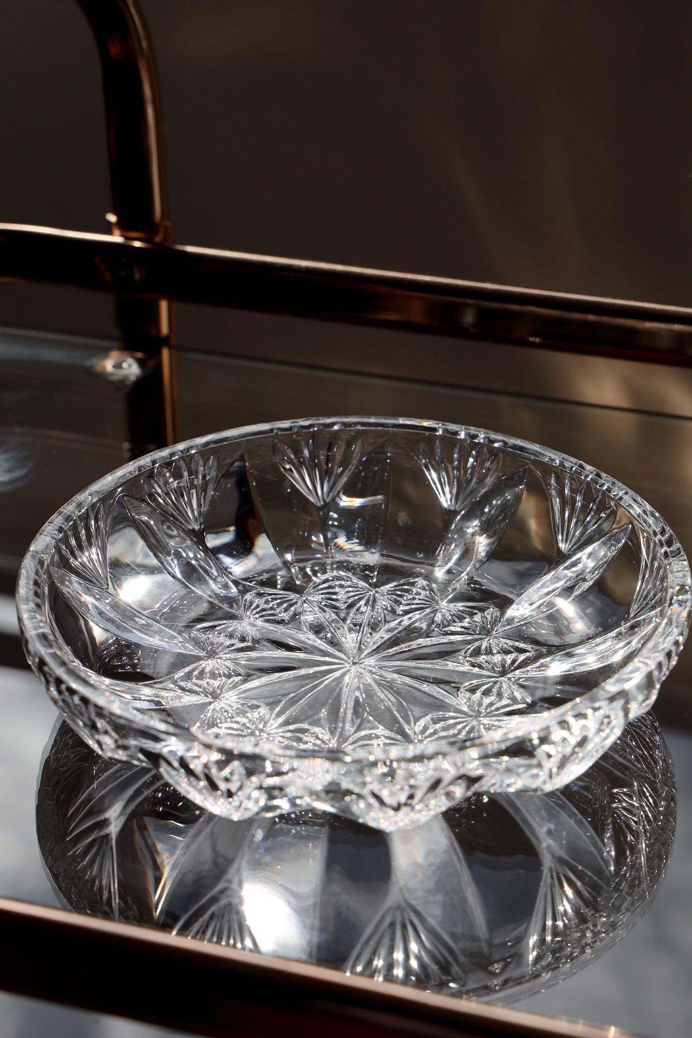 Aura Cut Glass Trinket Dish
