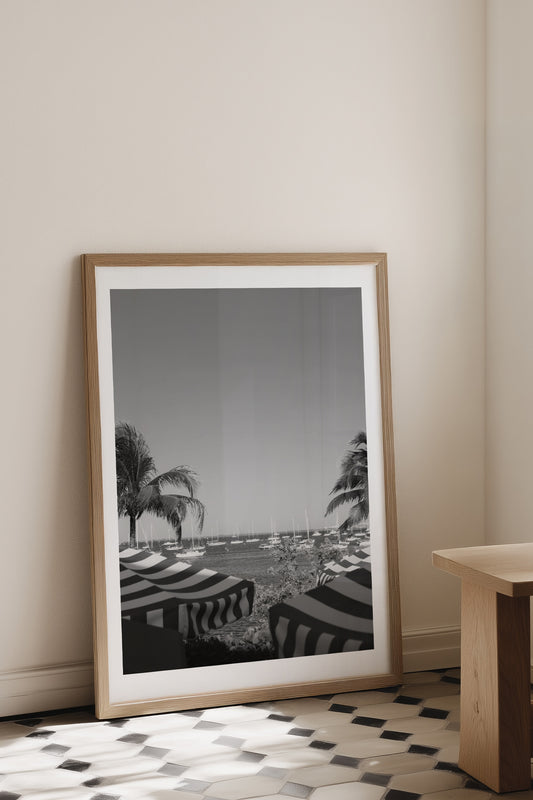 Where Summer Awaits Print - Black and White