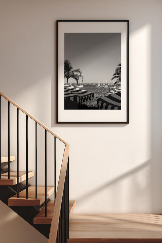 Where Summer Awaits Print - Black and White