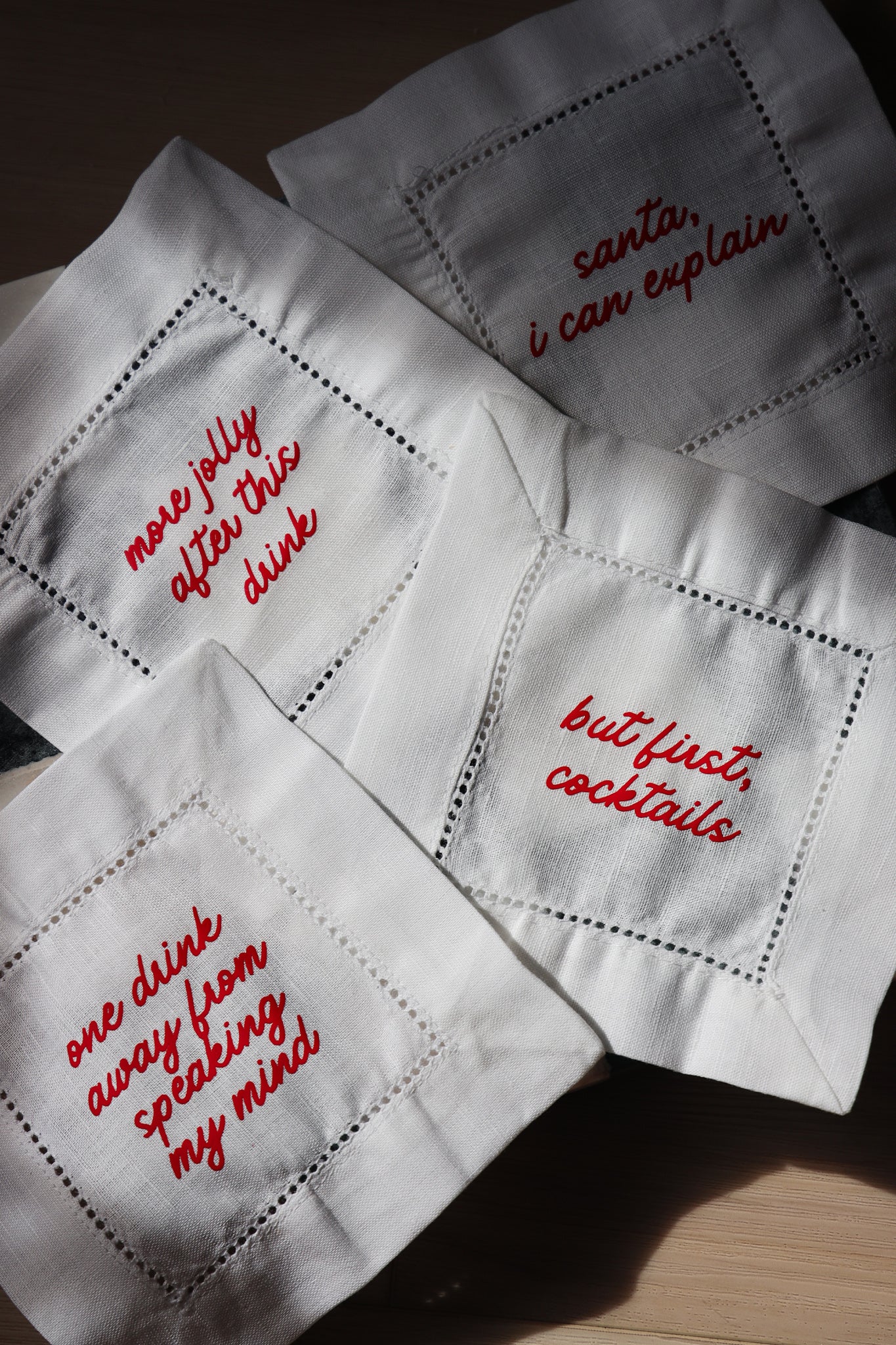 Holiday Linen Napkins - Set of 4