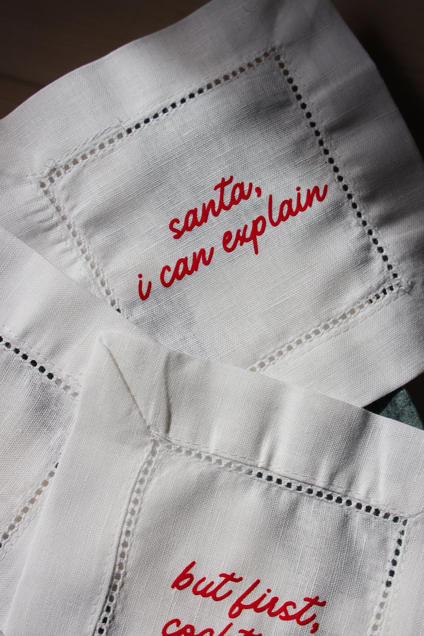 Holiday Linen Napkins - Set of 4