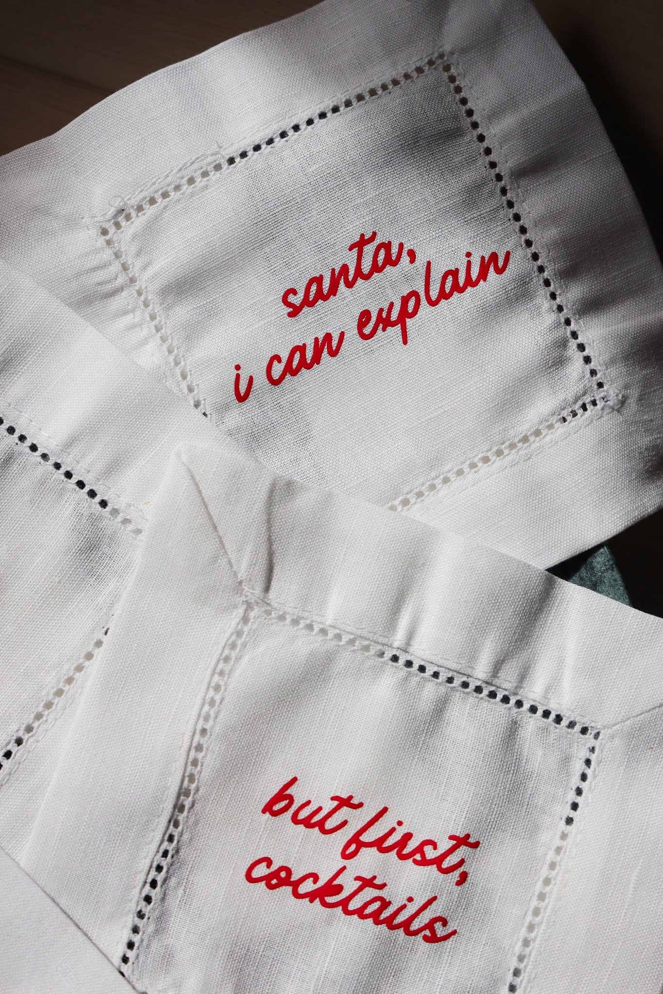 Holiday Linen Napkins - Set of 4