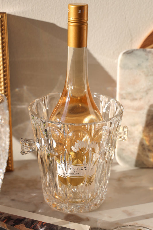 Vintage Cut Crystal Ice Bucket