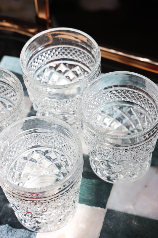 Diamond-Cut Old Fashioned Glasses