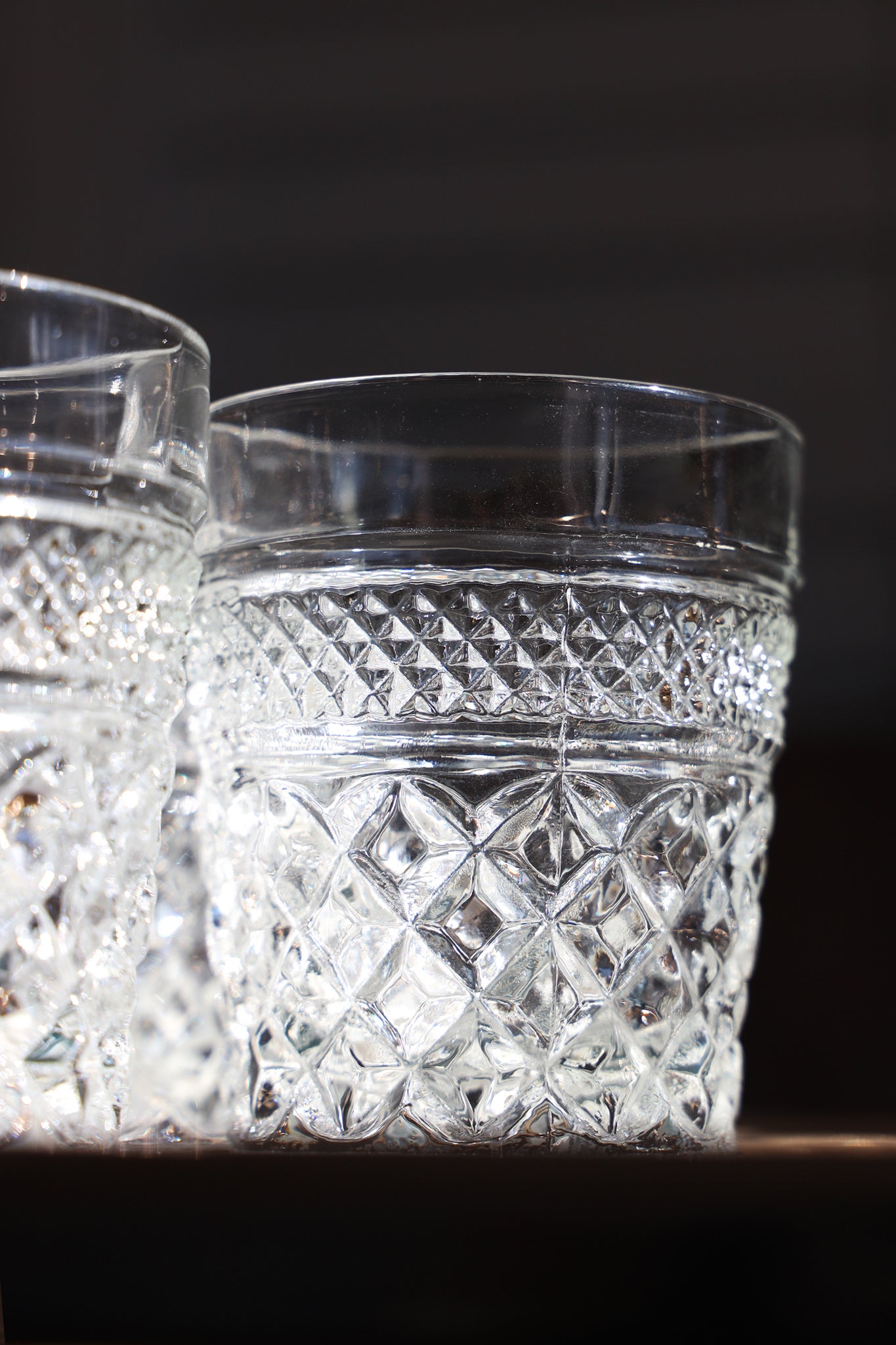 Diamond-Cut Old Fashioned Glasses