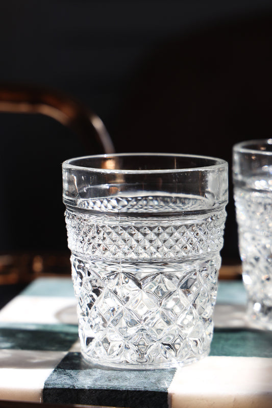 Diamond-Cut Old Fashioned Glasses
