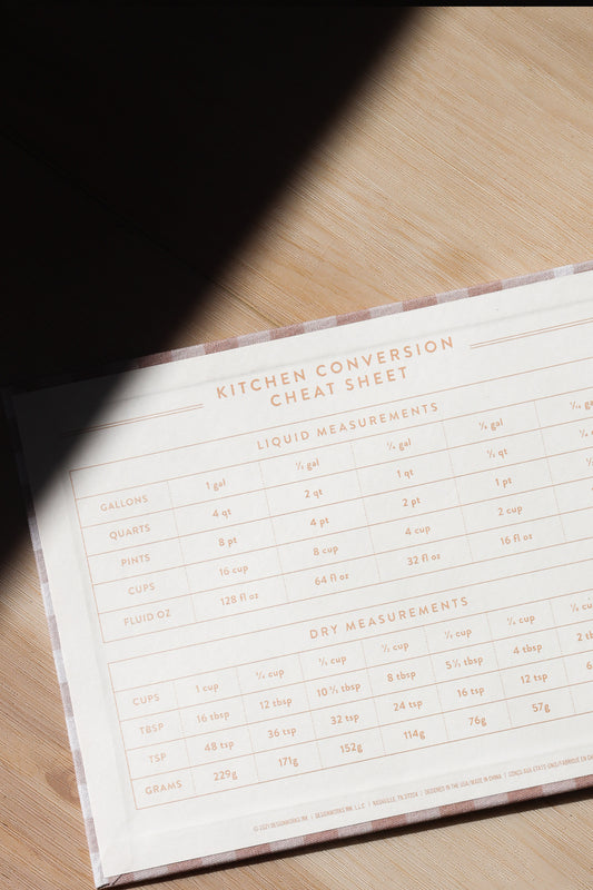 Weekly Meal Planner Notebook – Neutral Gingham