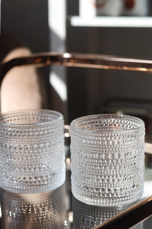 Clear Bubble Glass Tumblers