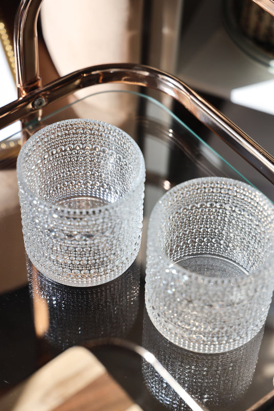 Clear Bubble Glass Tumblers