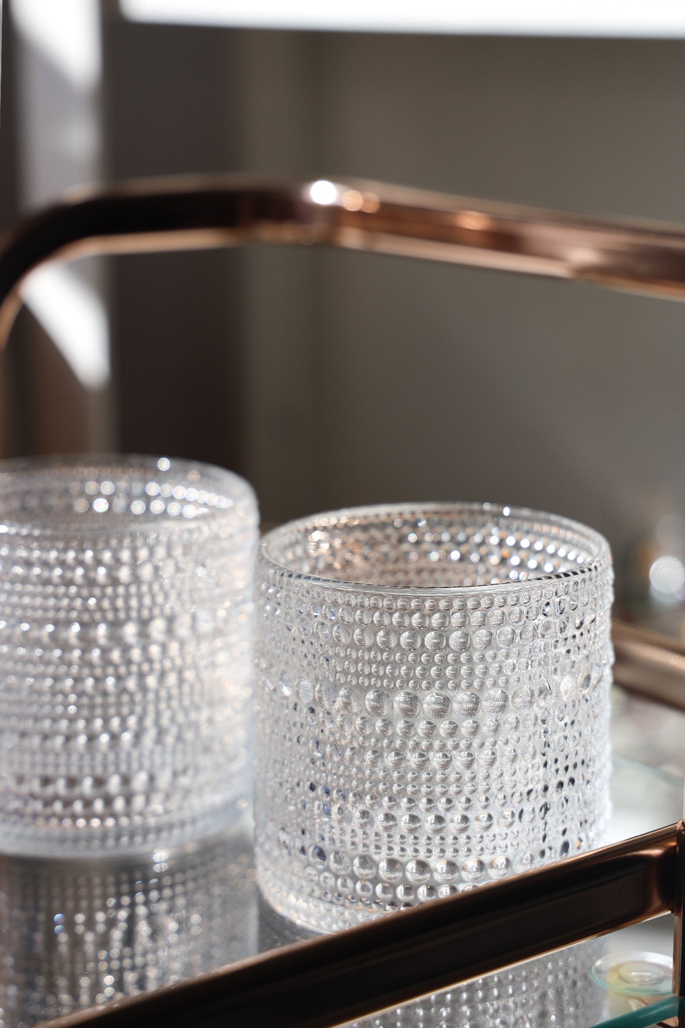 Clear Bubble Glass Tumblers