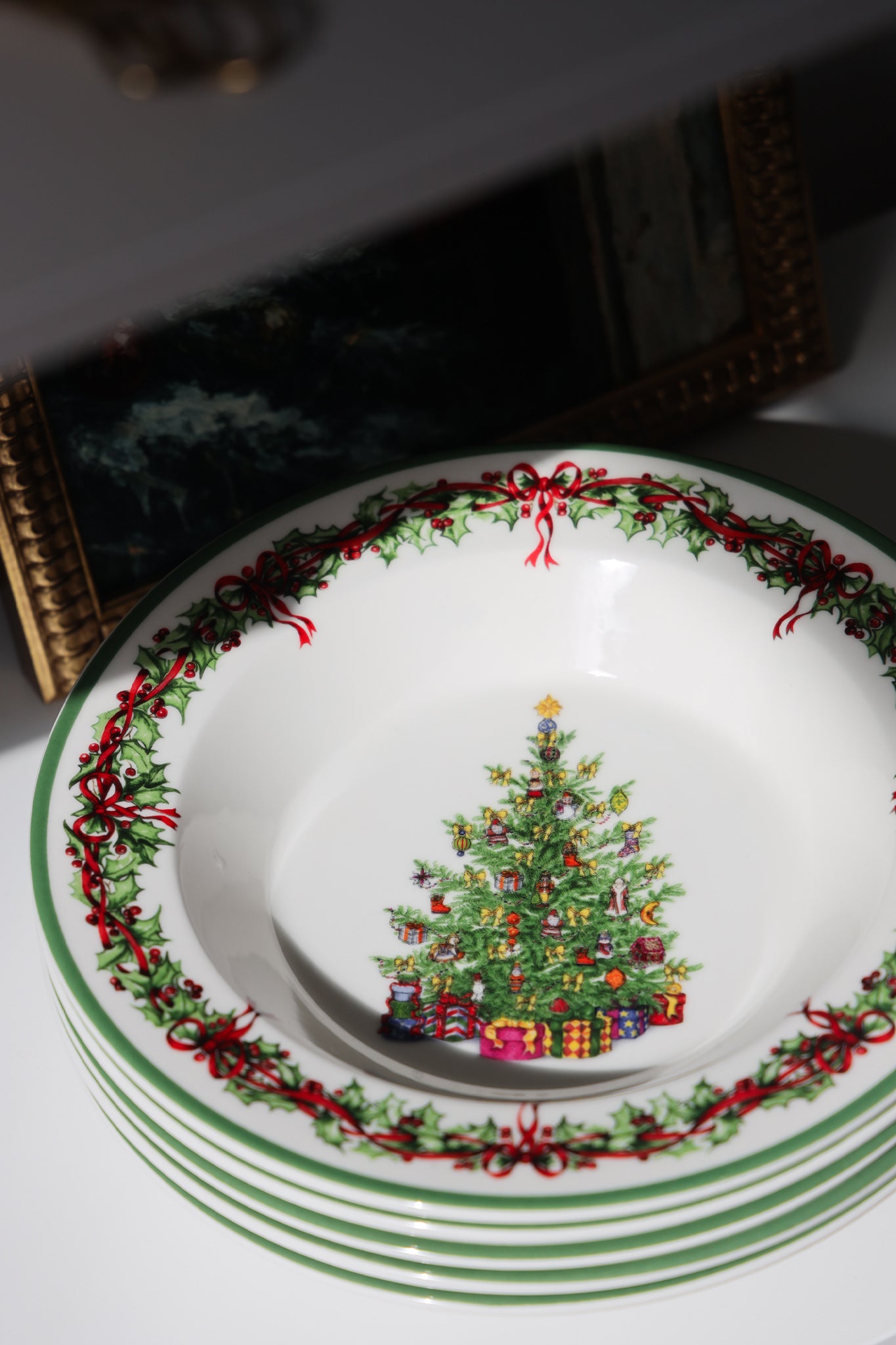 Christopher Radko “Traditions” Christmas Tree Soup Bowls — Set of 5