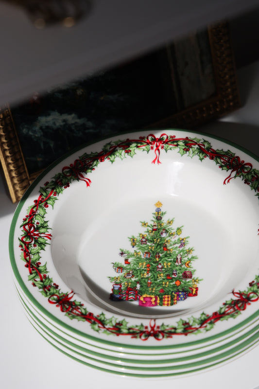Christopher Radko “Traditions” Christmas Tree Soup Bowls — Set of 5