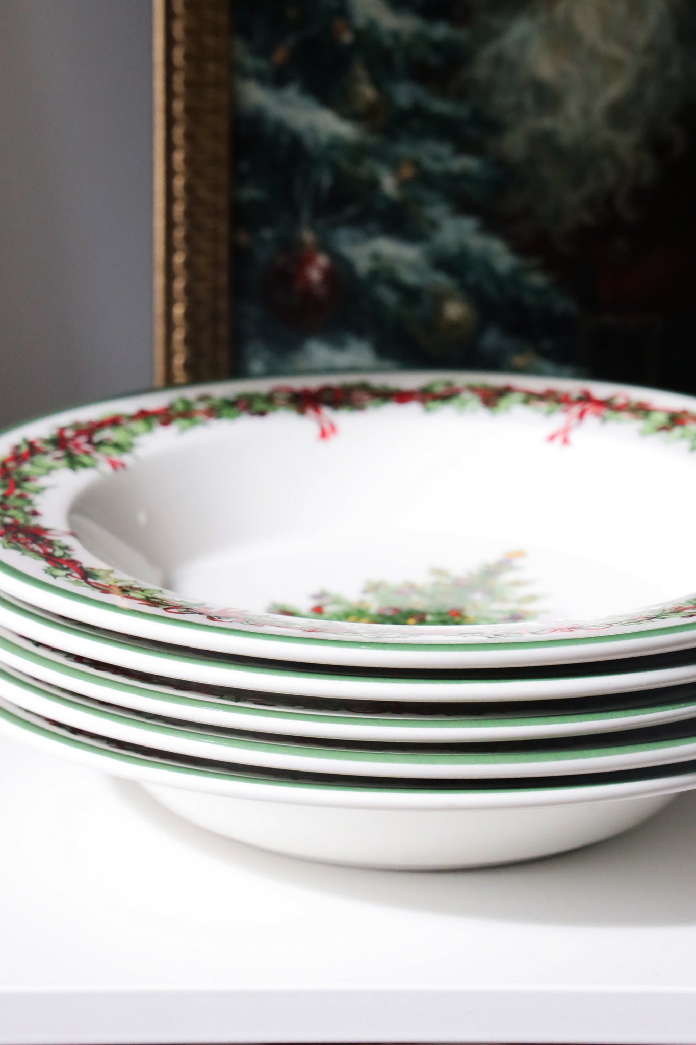 Christopher Radko “Traditions” Christmas Tree Soup Bowls — Set of 5