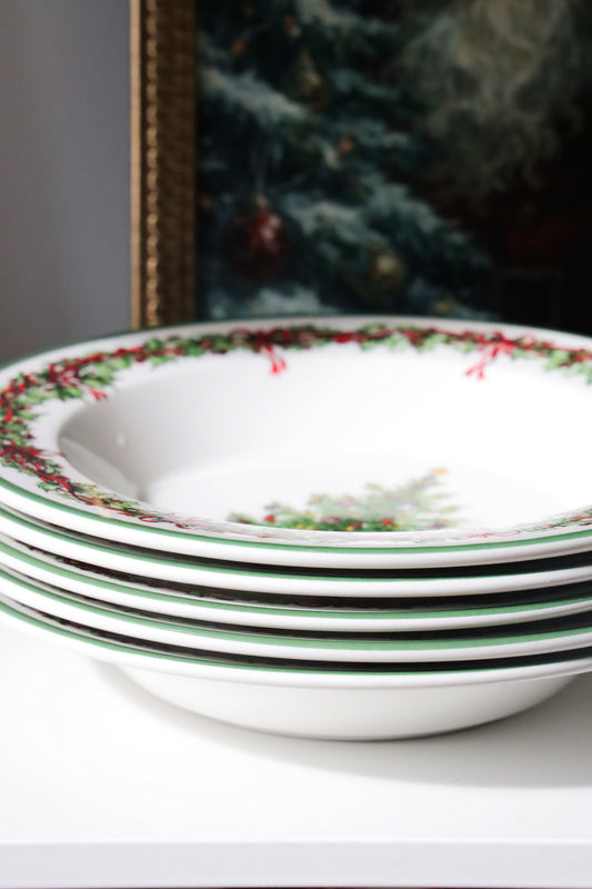 Christopher Radko “Traditions” Christmas Tree Soup Bowls — Set of 5