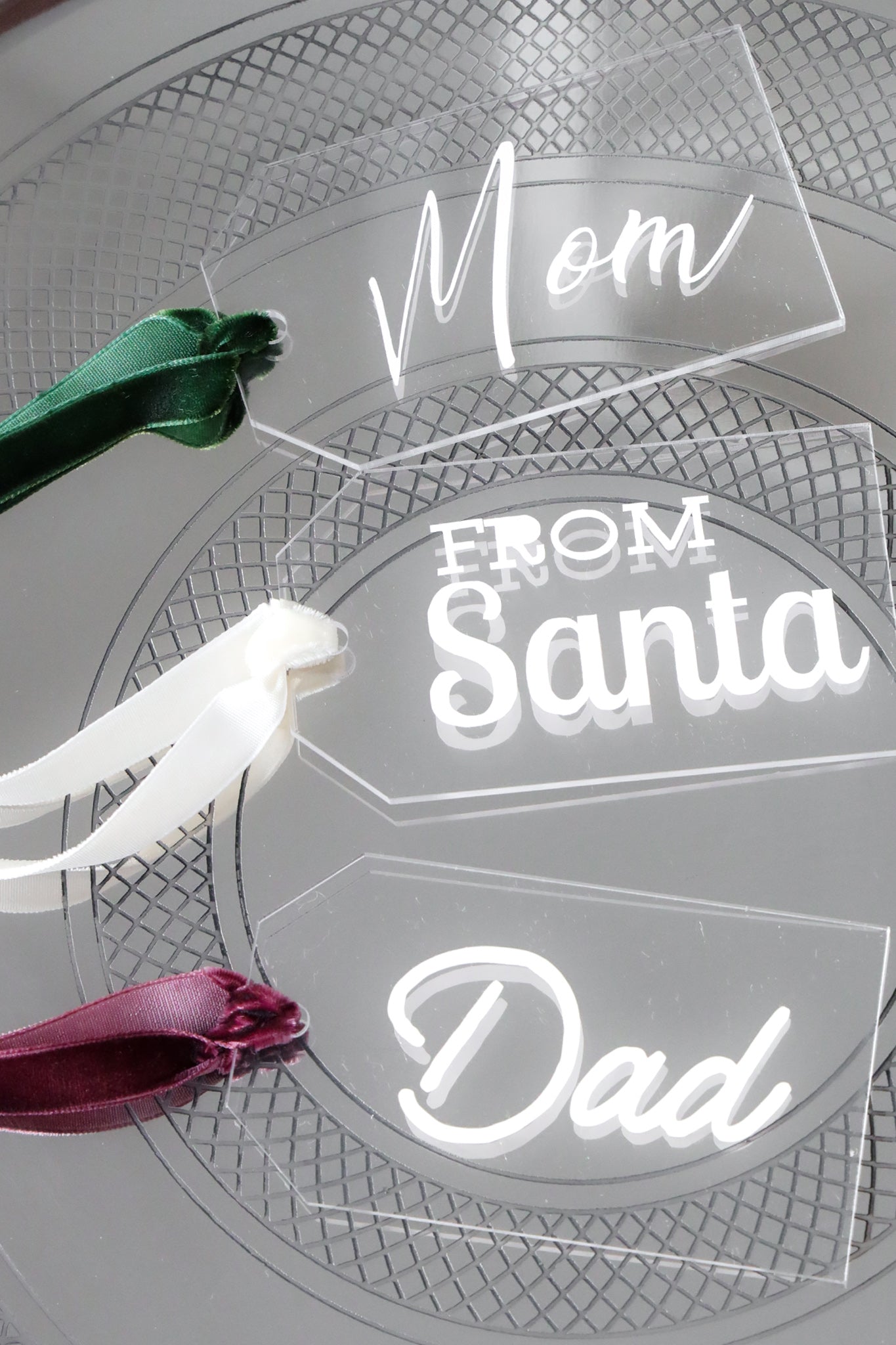 Acrylic Holiday Gift Tags