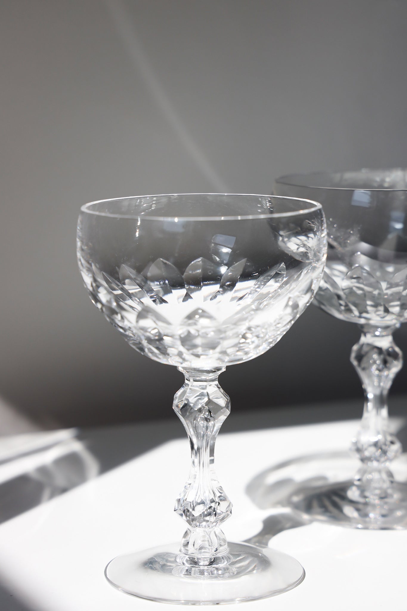 Tiffin-Franciscan Manchester Crystal Champagne Coupes — Set of 2