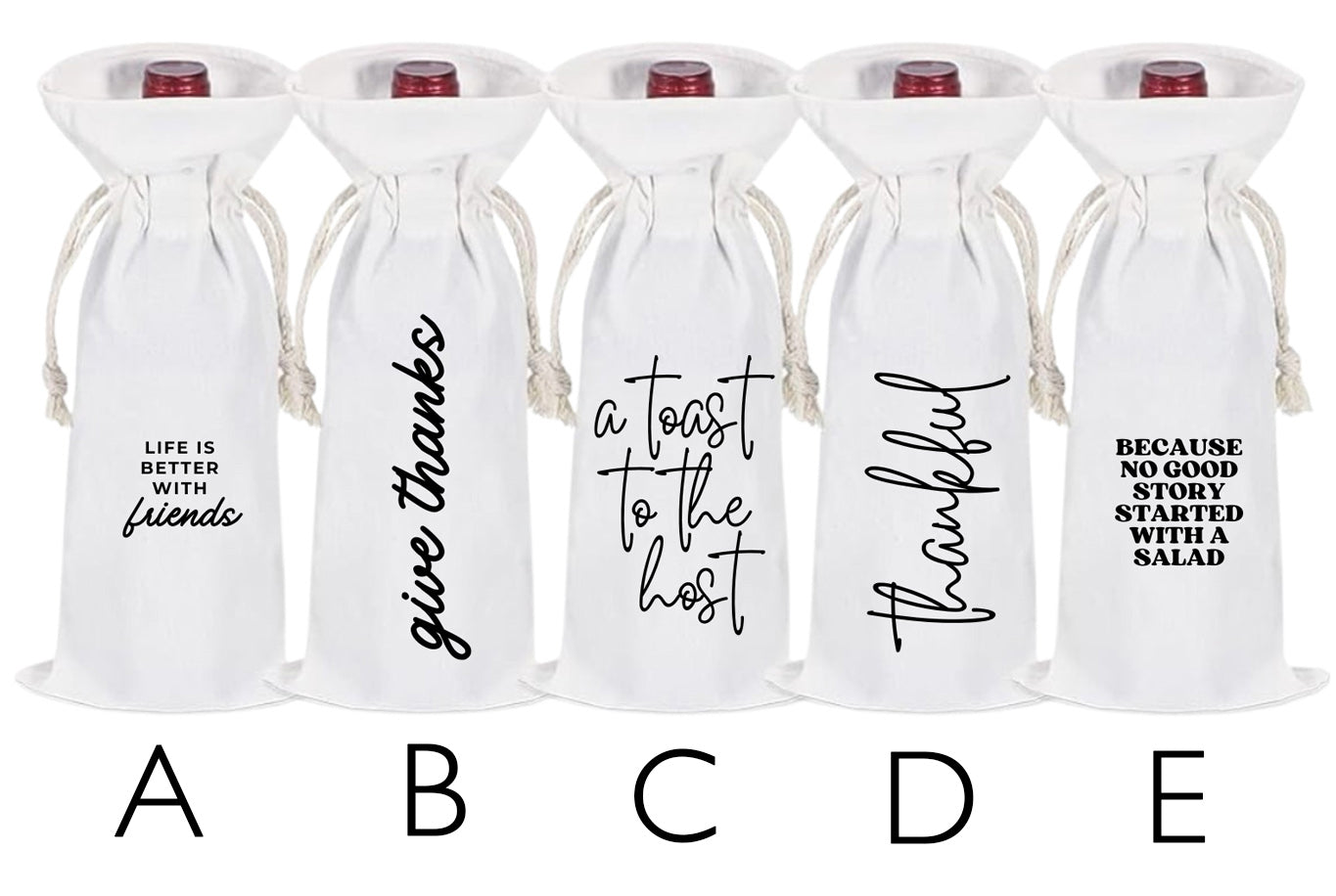 Grateful Gatherings Wine Bags