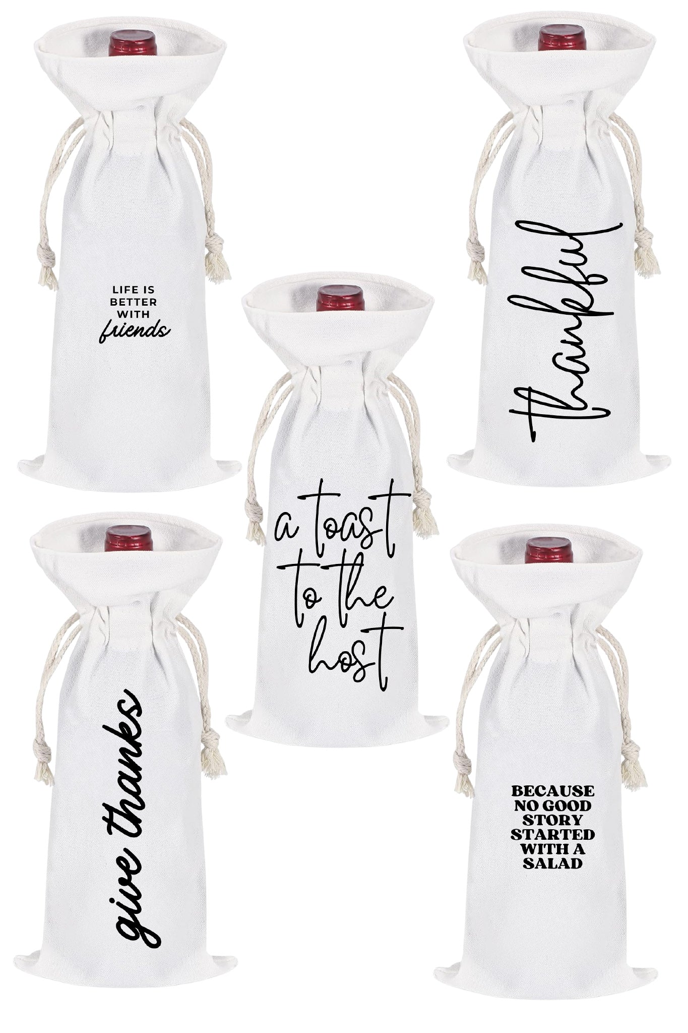 Grateful Gatherings Wine Bags